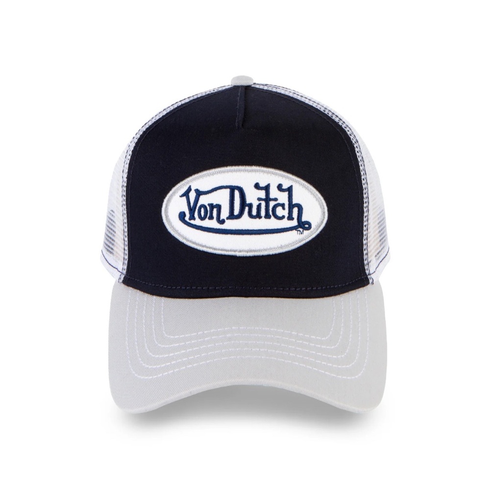 Von Dutch Navy and Silver Trucker Cap